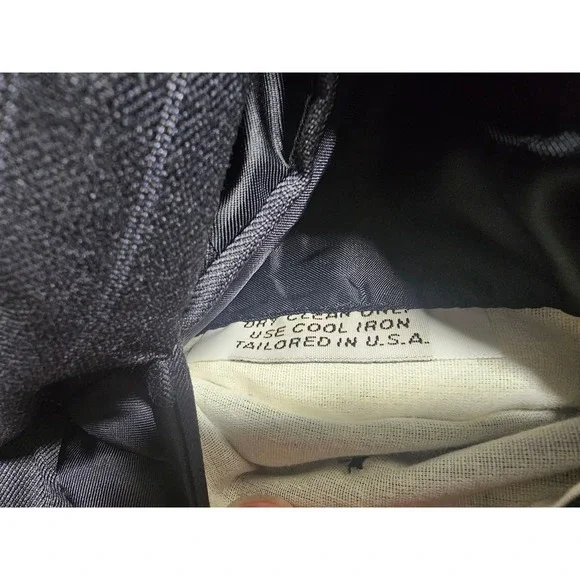 Richard B Wilkinson Mens Pinstripe Blazer Jacket Navy Charcoal Union Made - Picture 9 of 9